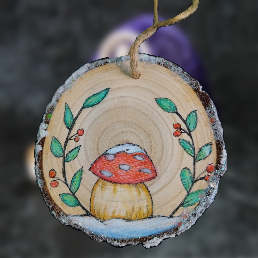 Colorful Mushroom Wall Art Ornament